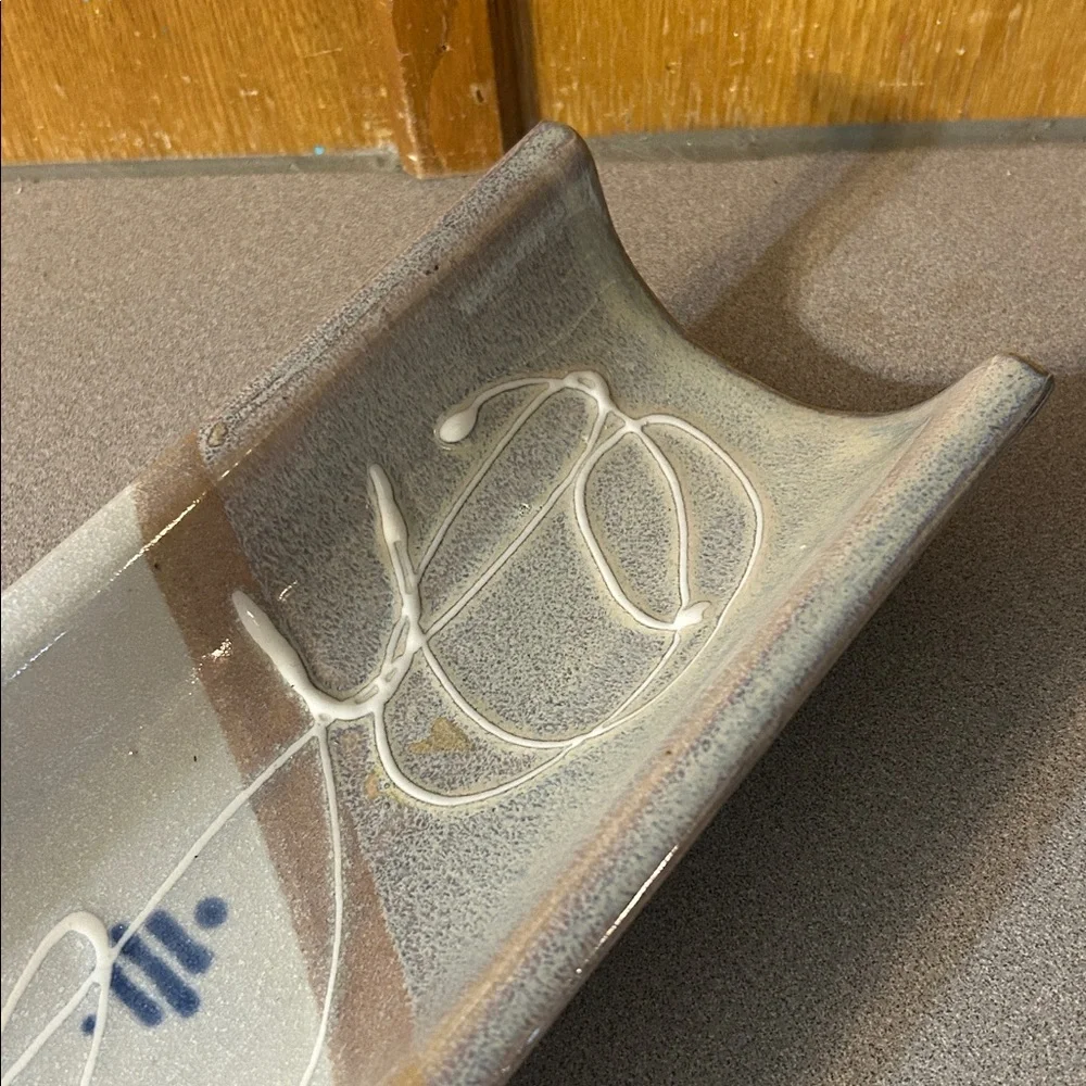 Curved Handcrafted Stoneware Tray
